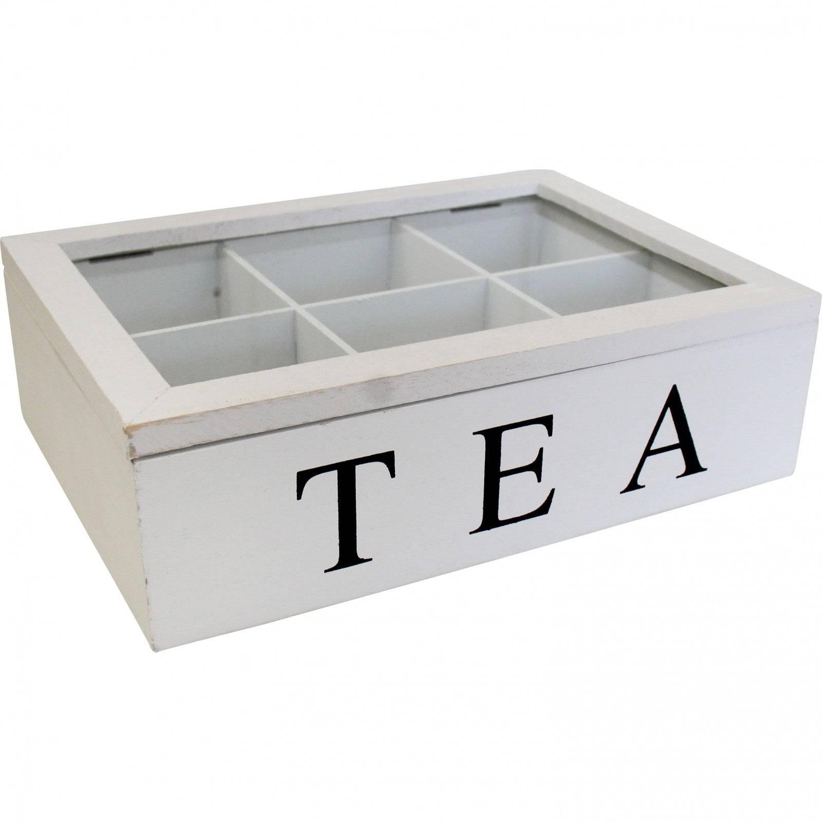 Tea Box French White Classic Med - The Renmy Store Homewares & Gifts 