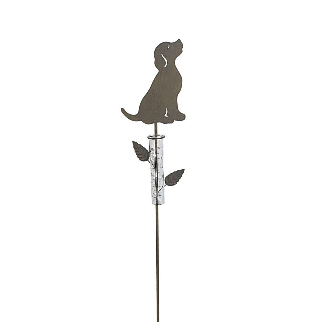 Rain Gauge Dog Stake Cast Iron - Catcher Garden