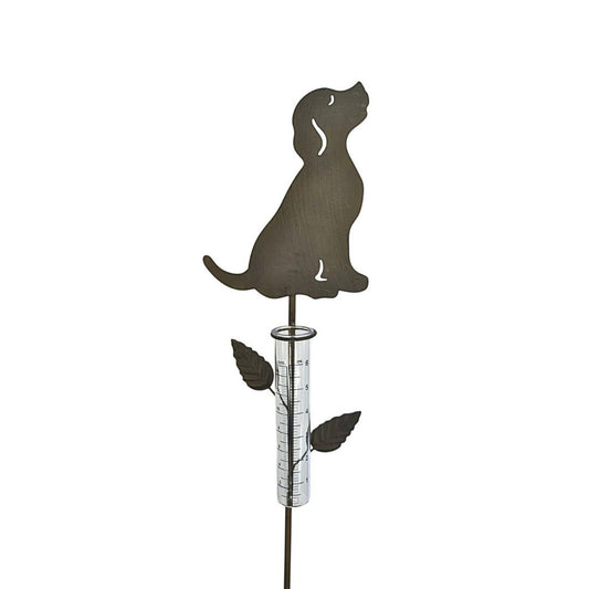 Rain Gauge Dog Stake Cast Iron - Catcher Garden