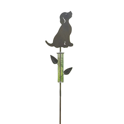 Rain Gauge Dog Stake Cast Iron - Catcher Garden