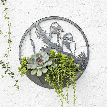 Kookaburra Bird Wall Planter Pots Australian Garden