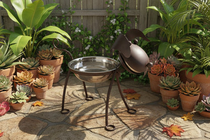 Dog Bowl Stand Elevated Funky Design Metal Pet Feeder