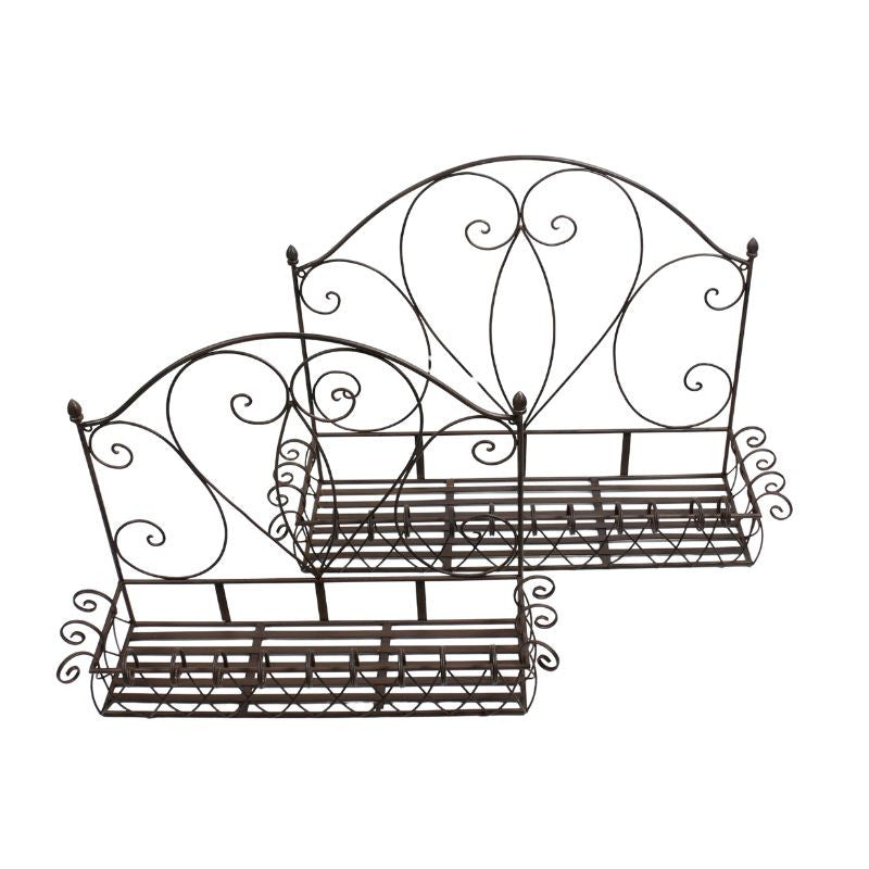 Wall Planter Pots Set of 2 Rustic Herb Garden | Extra Large & Large