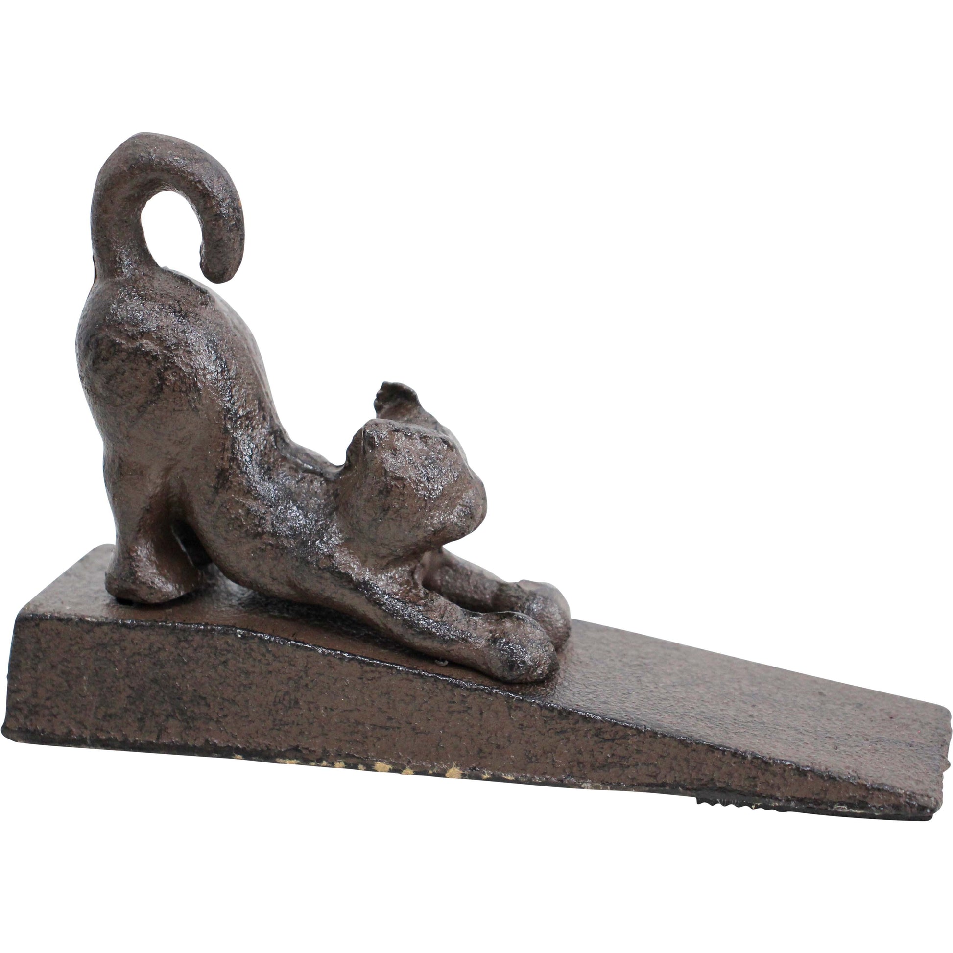 Cat Door Stop Cast Iron Stretching - The Renmy Store Homewares & Gifts 