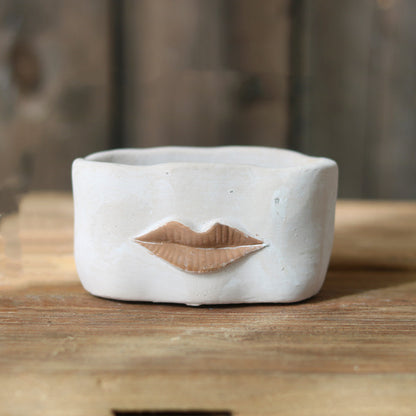 Pot Planter Garden Big Lips Retro