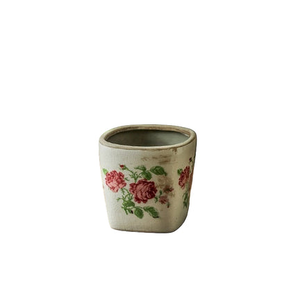 Planter Pot Garden Cottage Vintage Rose