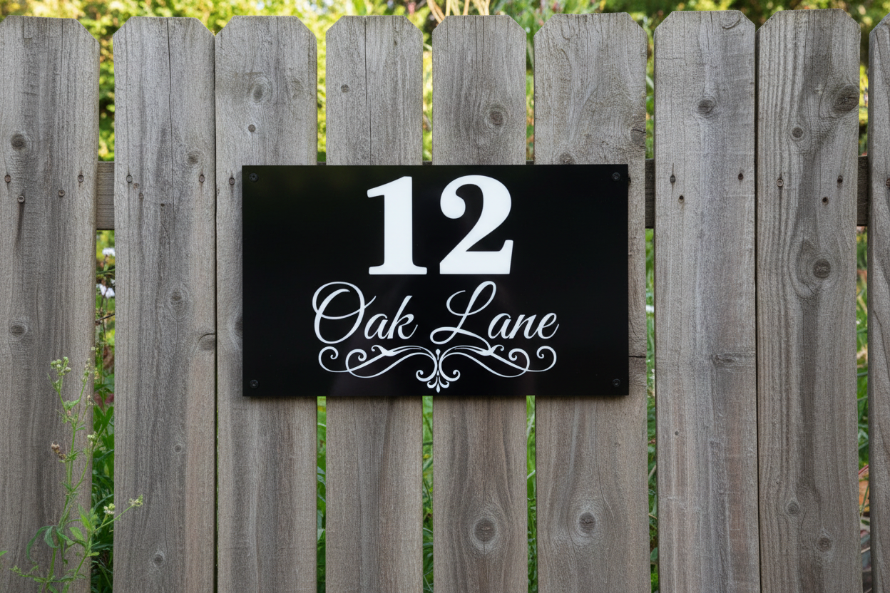 Address Sign Fence