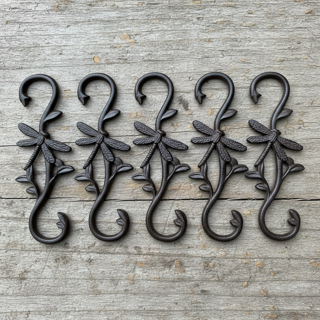 All 5 Hooks Flat Lay - Close Up