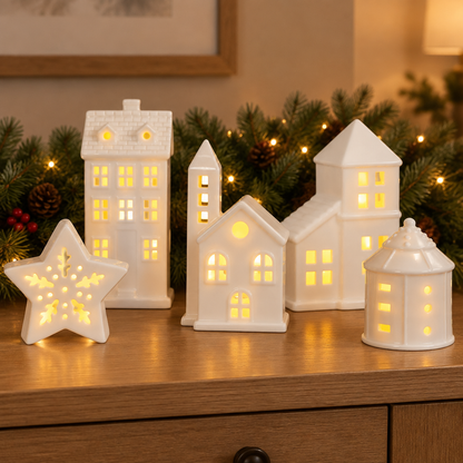 All five ceramic lights together