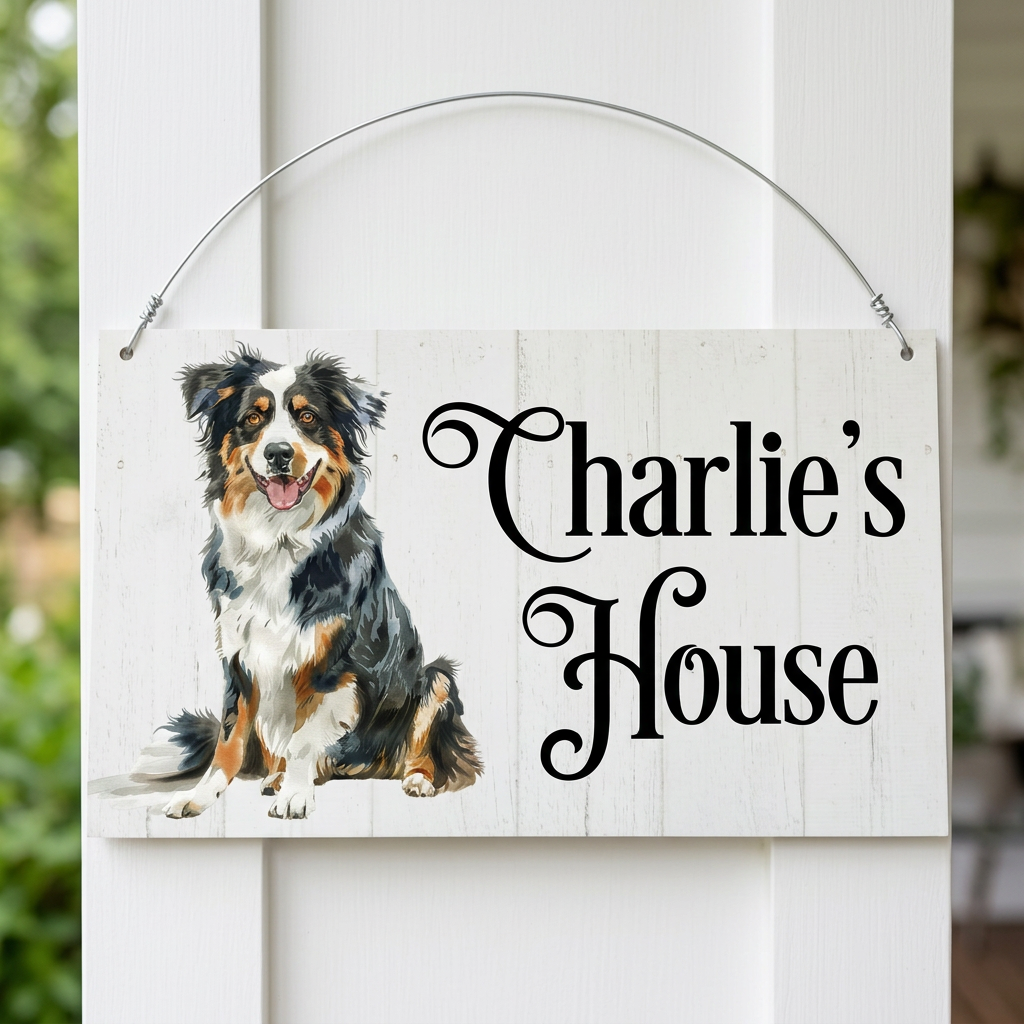 Australian Shepherd Charlie’s House sign