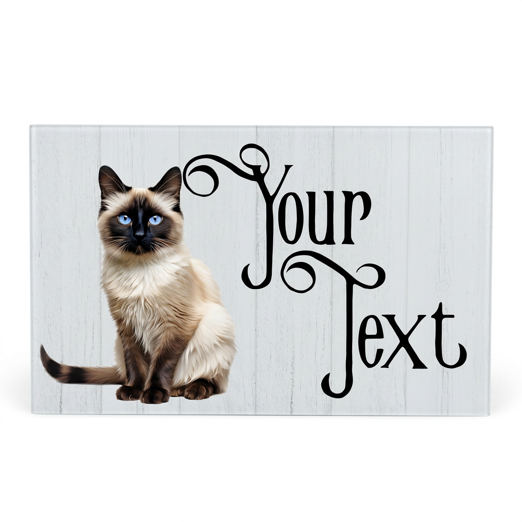 Balinese Ragdoll cat Your Text main sign