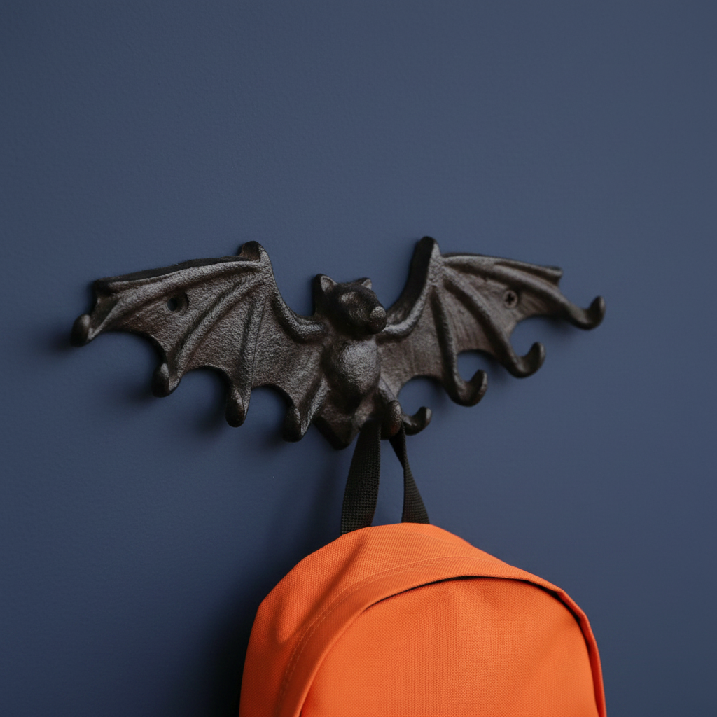 Bat hook — close-up kids bedroom