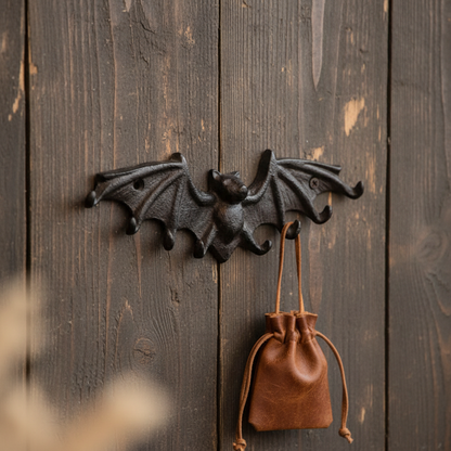 Bat hook — close-up timber wall