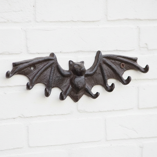 Bat hook — close-up white brick, empty