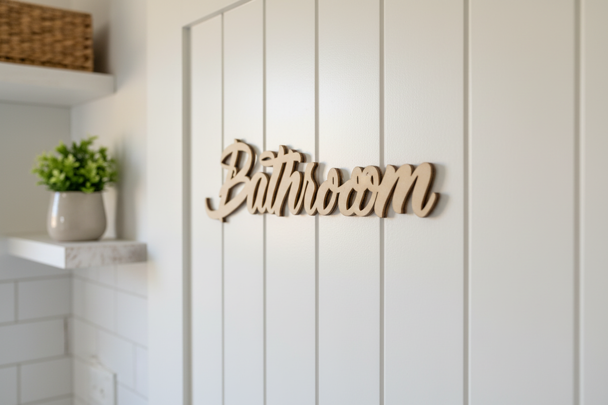 Bathroom Door Sign Lifestyle