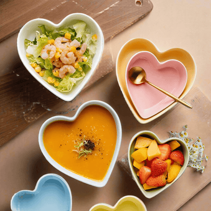 Heart Love Bowl Dish Kitchen Ceramic