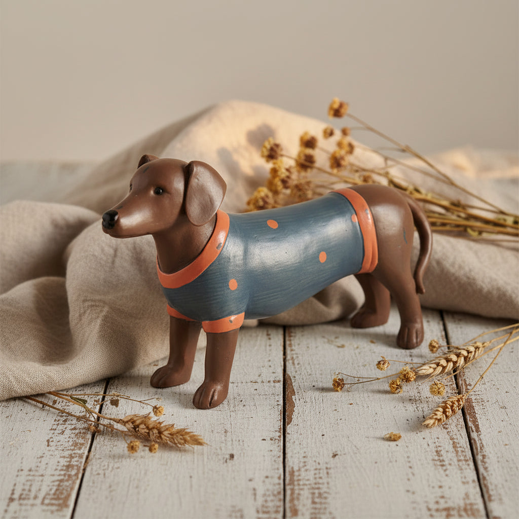 Dachshund Sausage Dog Resin Ornament | Funky Jumper Home Garden Decor