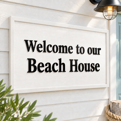 Beach House matching white border