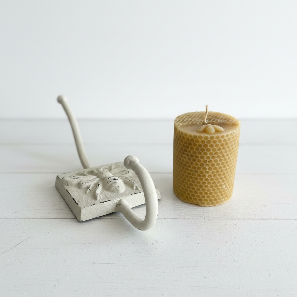 Bee Hook & Beeswax Candle — minimal lifestyle
