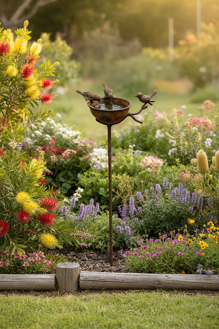 Bird Feeder Full Stake Australian Cottage Garden