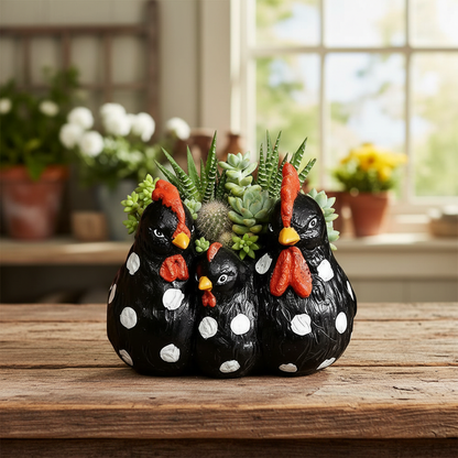 Black Chicken Planter Lifestyle