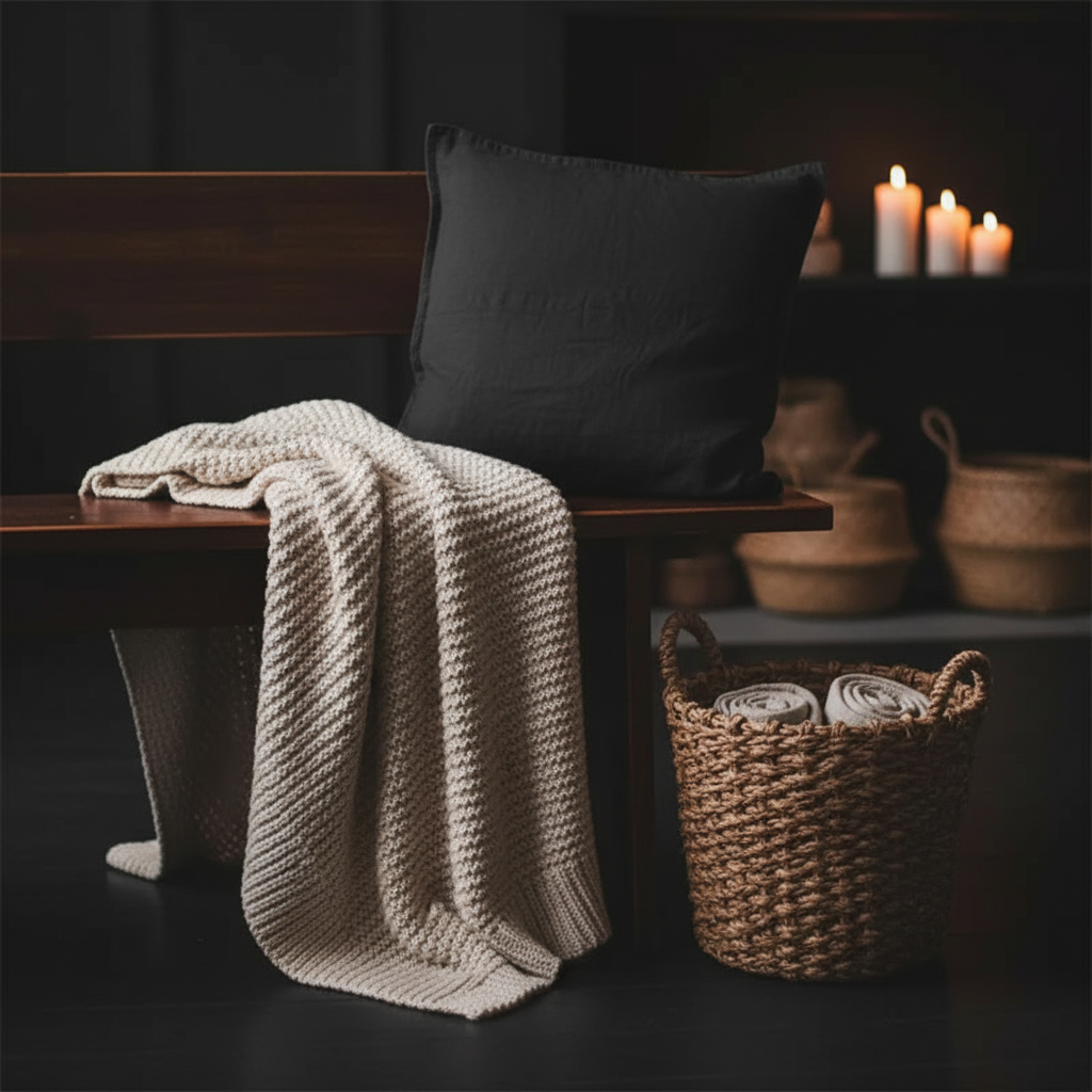 Black Linen Cushion