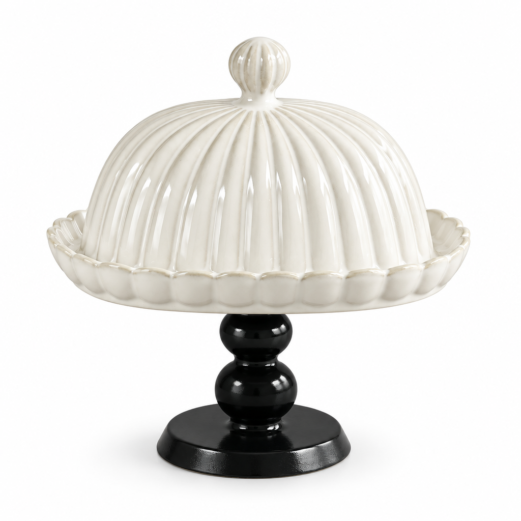 Black pedestal stand
