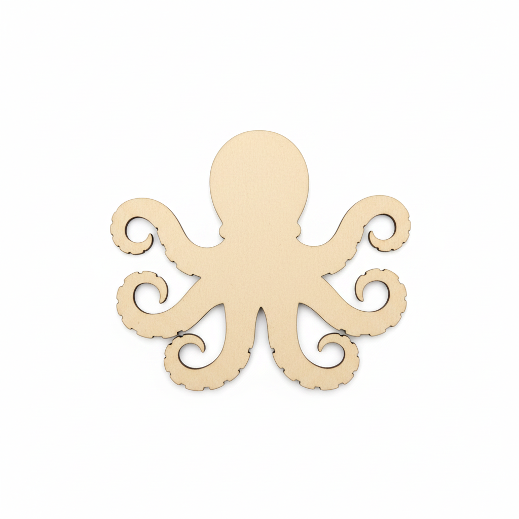 Blank MDF octopus outer silhouette