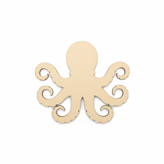 Blank MDF octopus outer silhouette