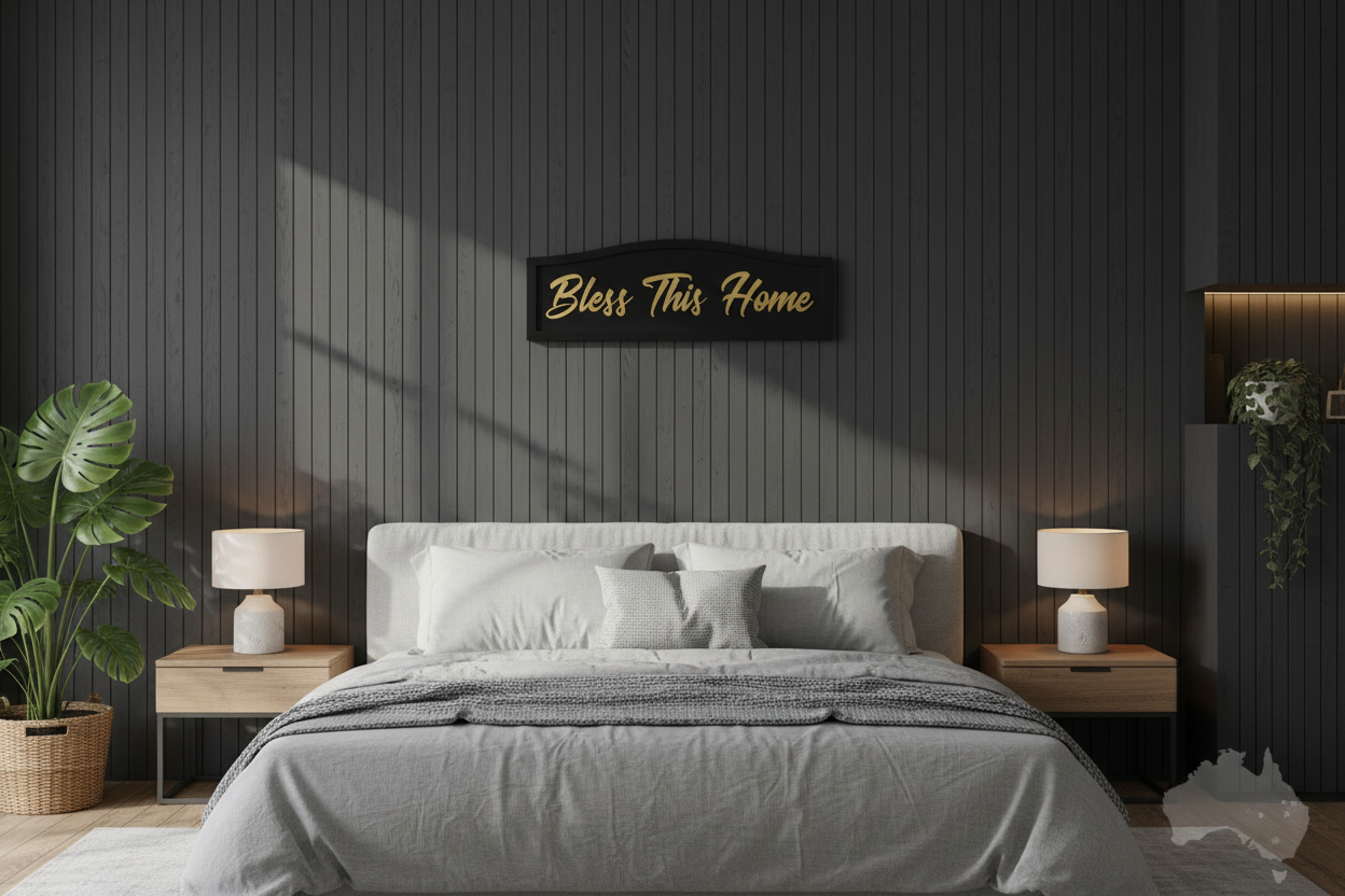 Bless This Home Black Gold