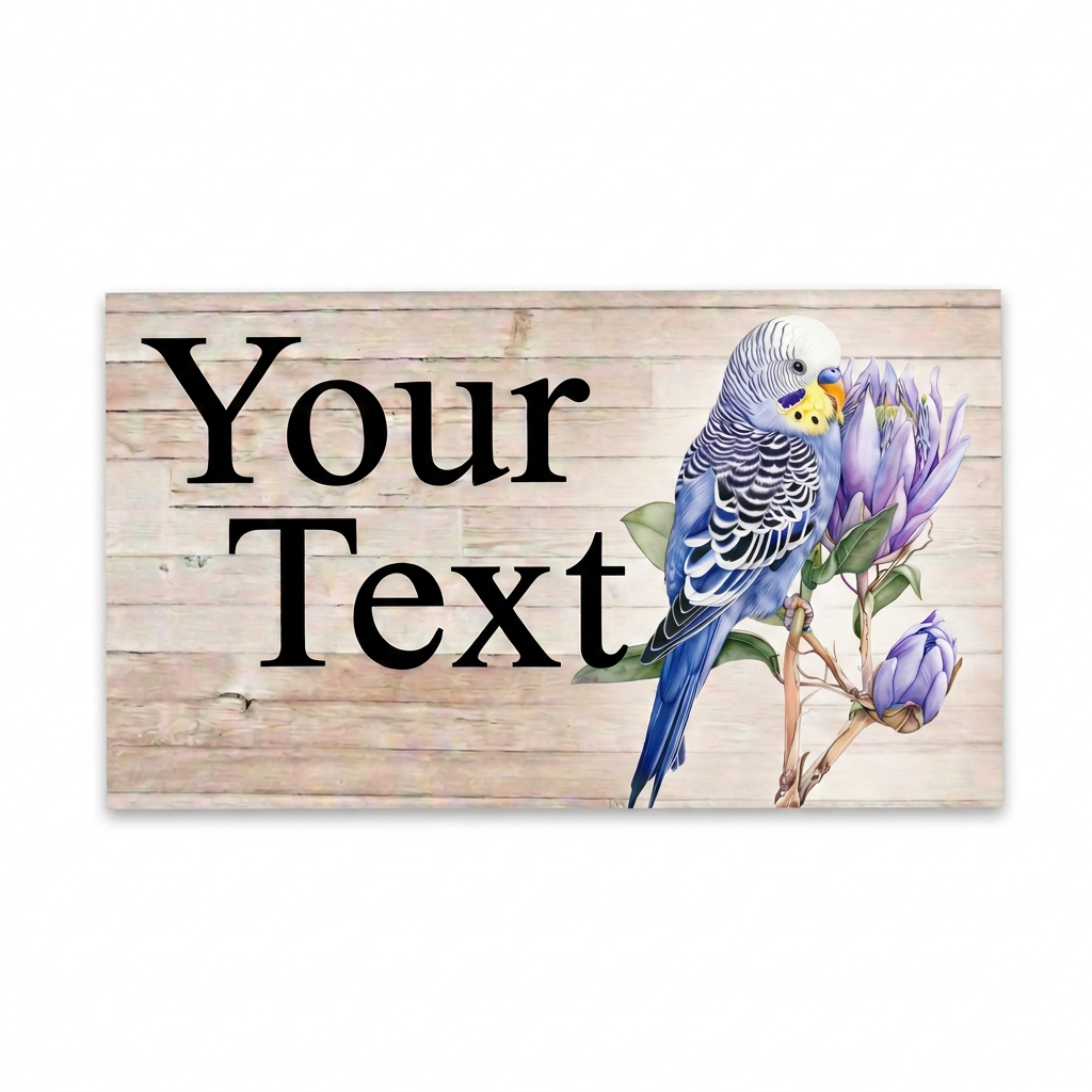 Blue budgie main-image revision with clean artwork edges