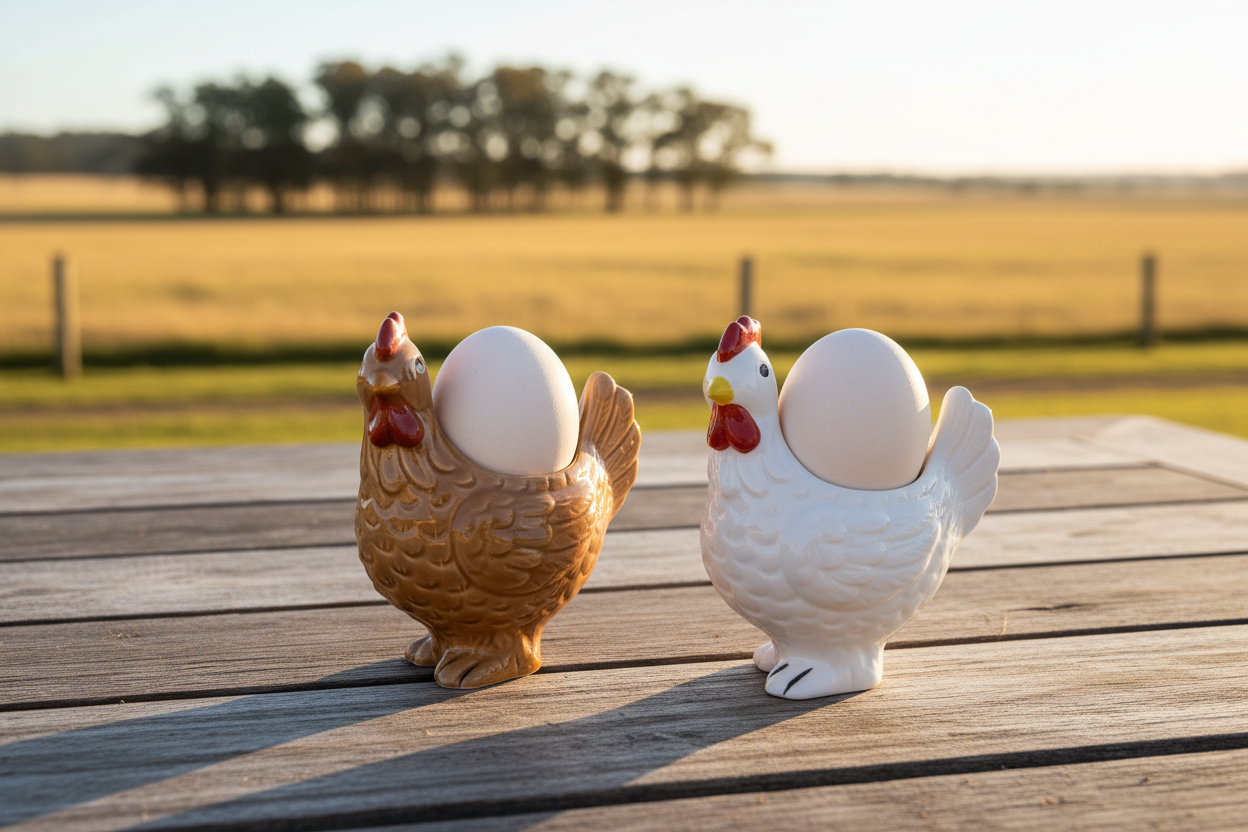Both Chicken Egg Cups Aussie Country