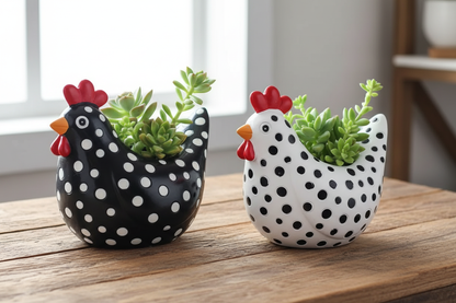 Both chicken planters