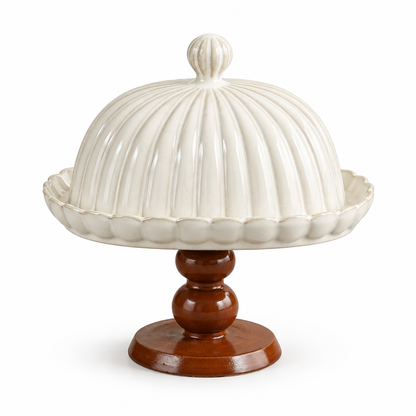Brown pedestal stand