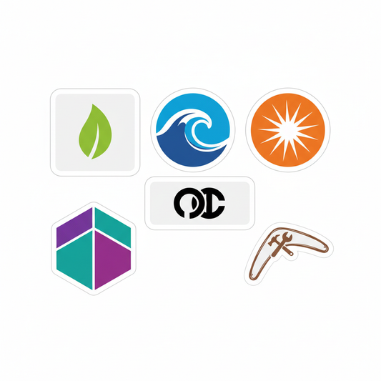 Business logo sticker sheet