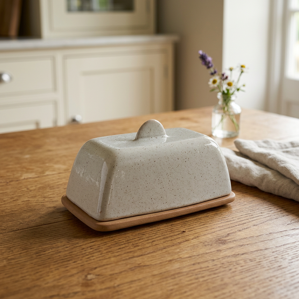 Butter dish on a French-country cottage table