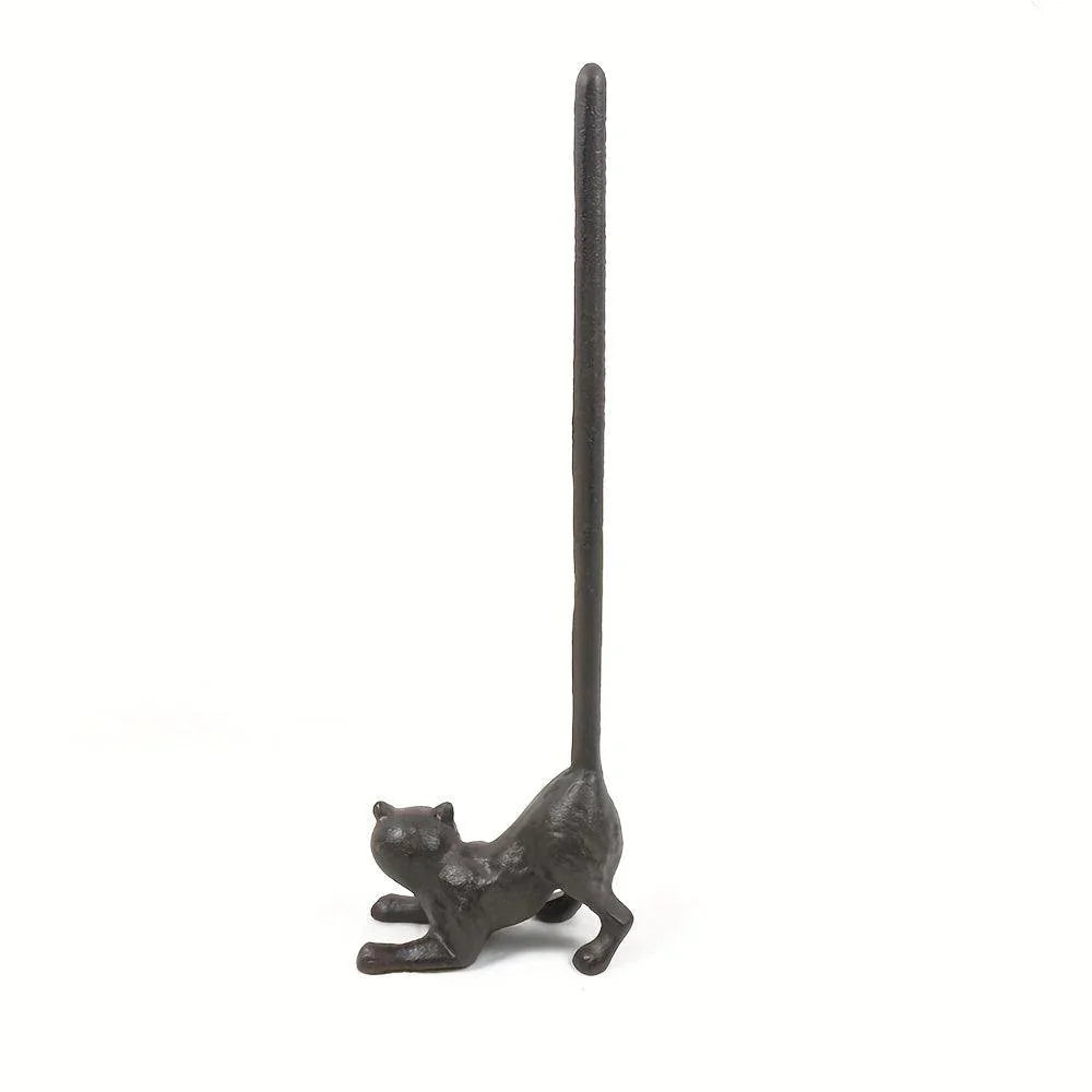 Paper Towel Holder Cat Cast Iron - The Renmy Store Homewares & Gifts 