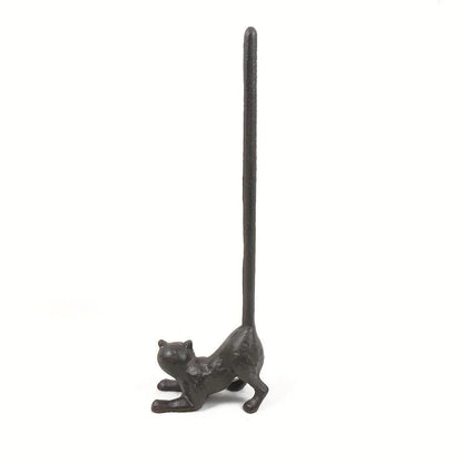 Paper Towel Holder Cat Cast Iron - The Renmy Store Homewares & Gifts 