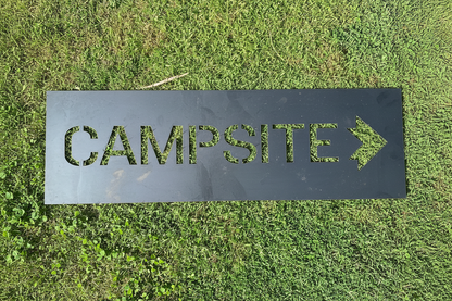 Campsite with arrow right