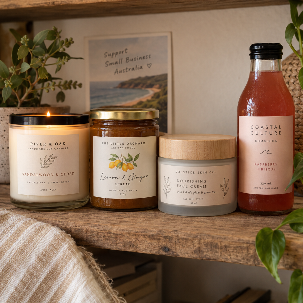 Candle, food, cosmetic and beverage jars with custom labels, square crop