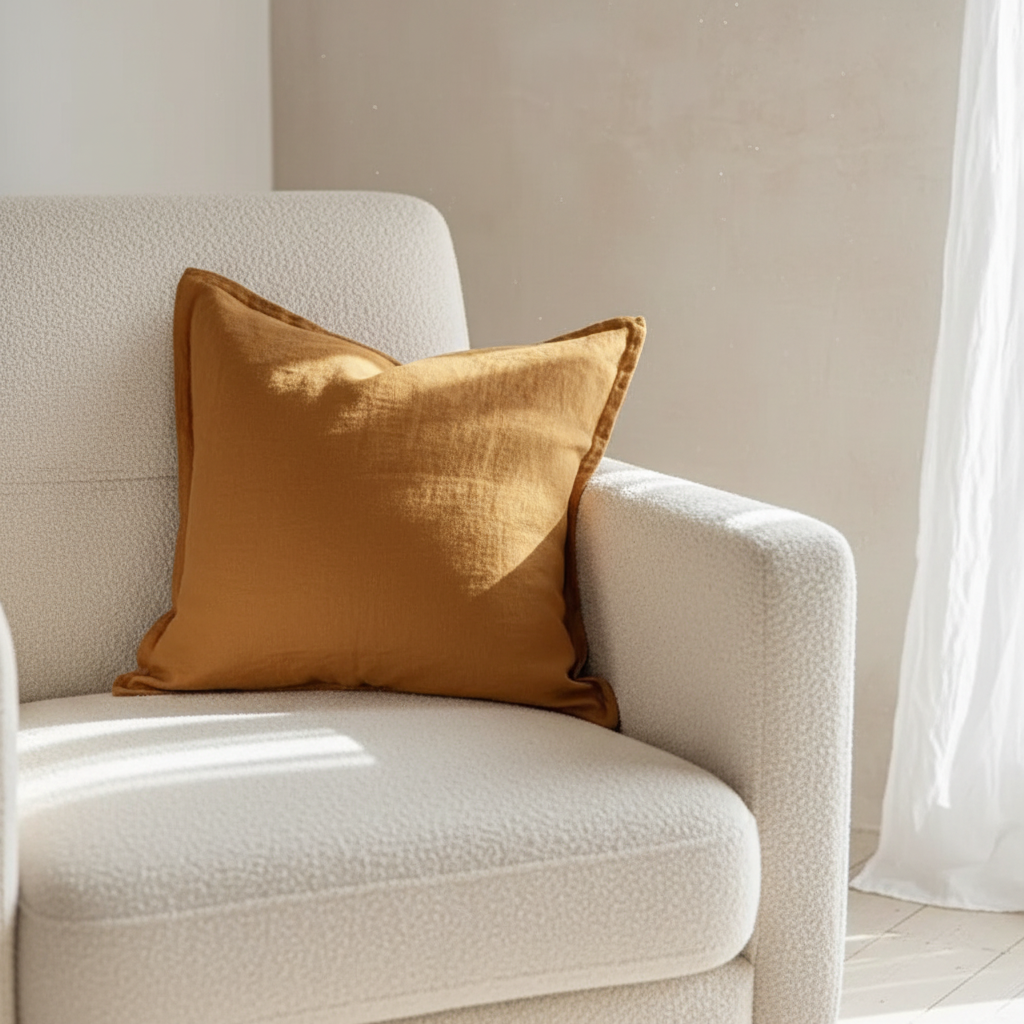 Caramel Linen Cushion