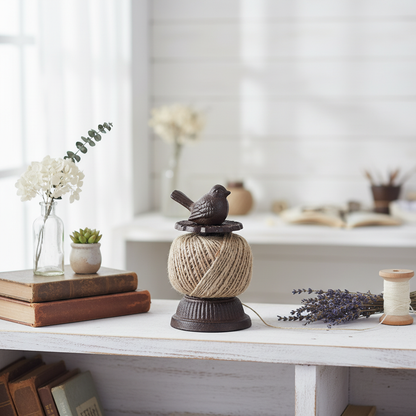 Cast Iron Bird Twine Holder Jute Ball — Craft Room