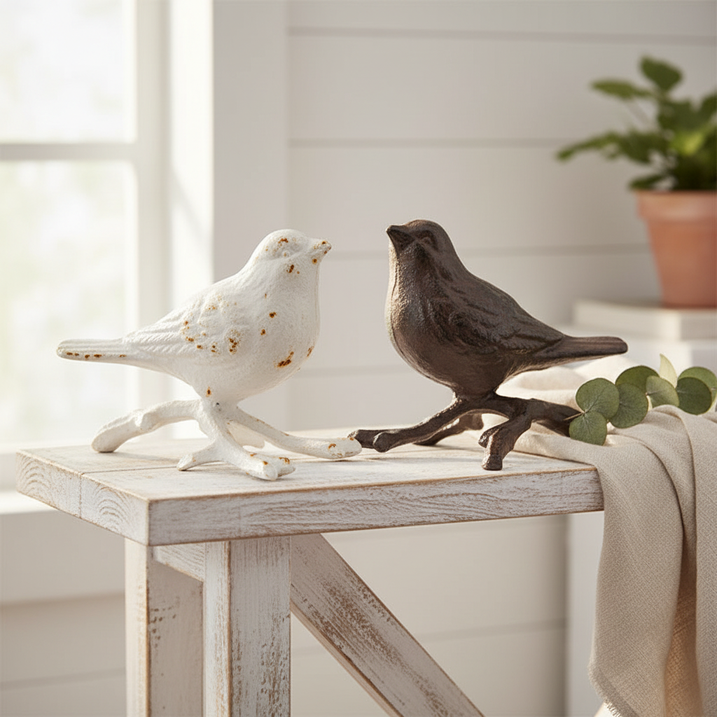 Cast Iron Birds — Farmhouse Shelf