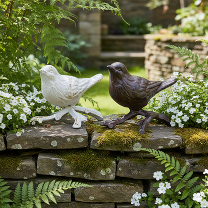 Cast Iron Birds — Garden Display
