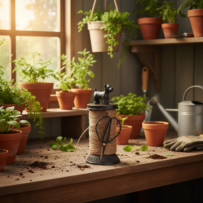 Cast Iron Dog Twine Holder — Garden Shed