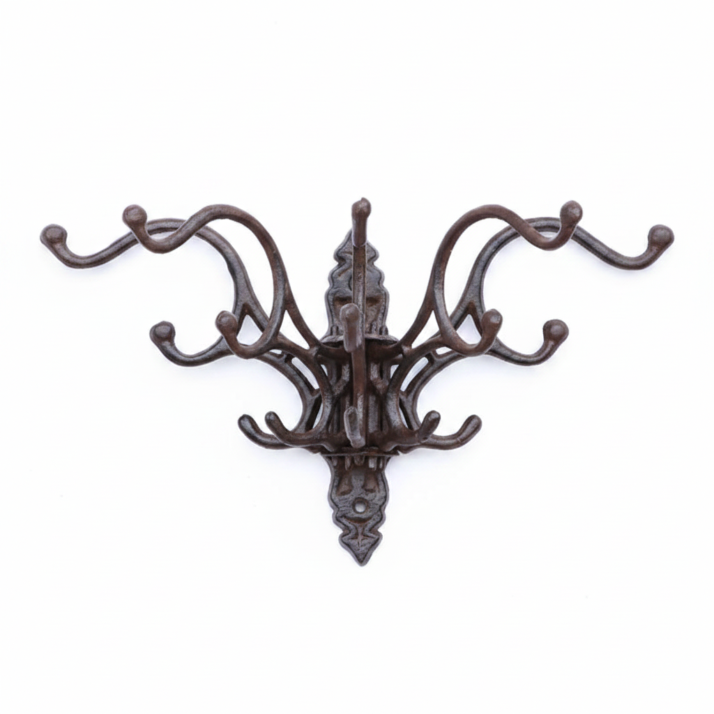 Cast Iron Foldable Hook - White Background