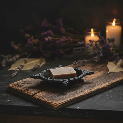 Cast Iron Gothic Soap Dish Lifestyle