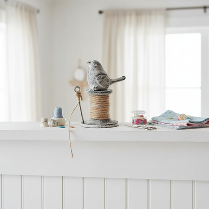 Cast Iron Twine Holder — Craft Room Shelf