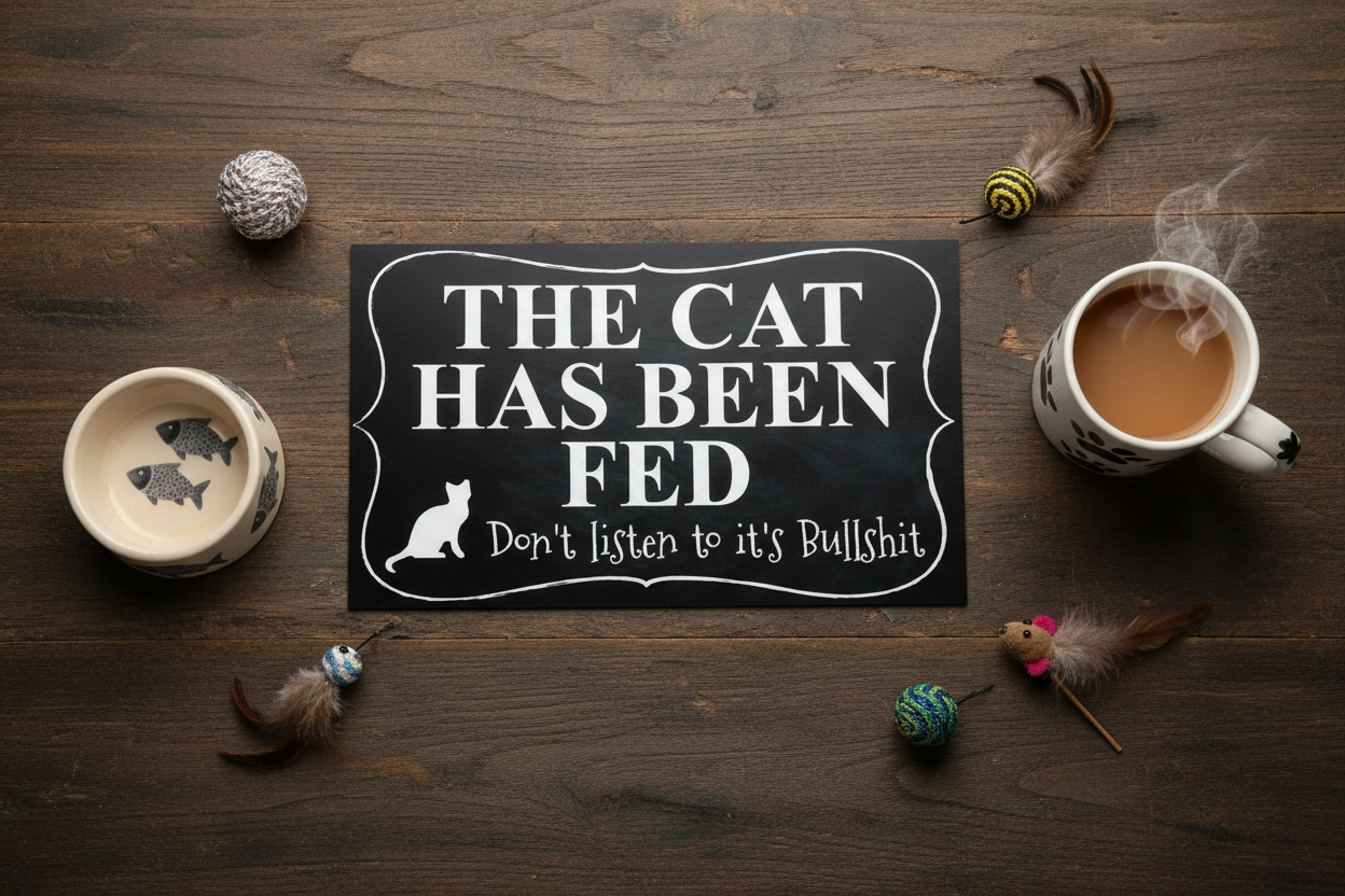 Cat Has Been Fed - Gift Flat Lay
