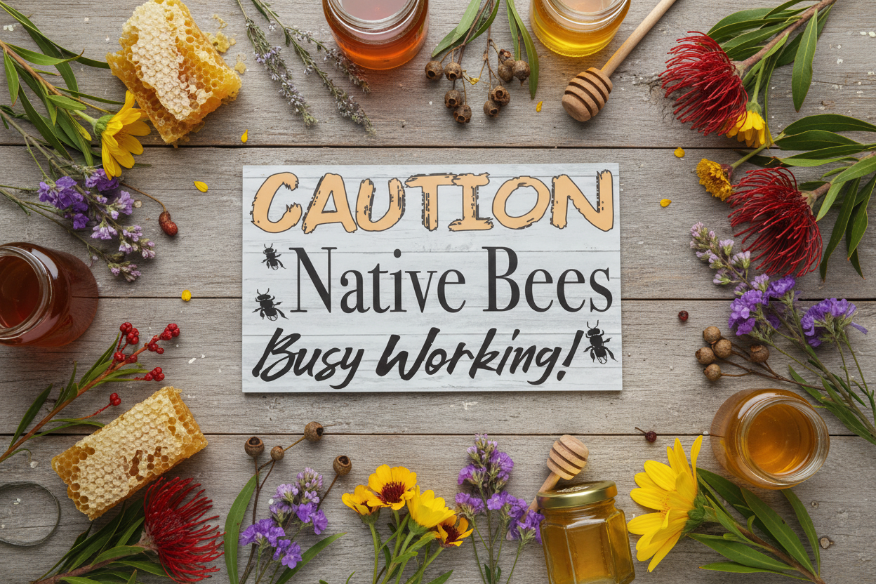 Caution Busy Working - Flat Lay
